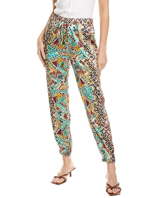 Johnny Was Green Genora Paneled Jogger