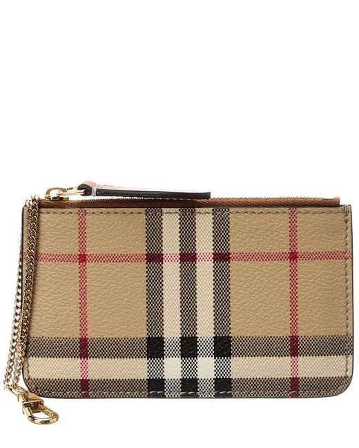 Burberry Vintage Check E canvas Coin Purse in Brown Lyst