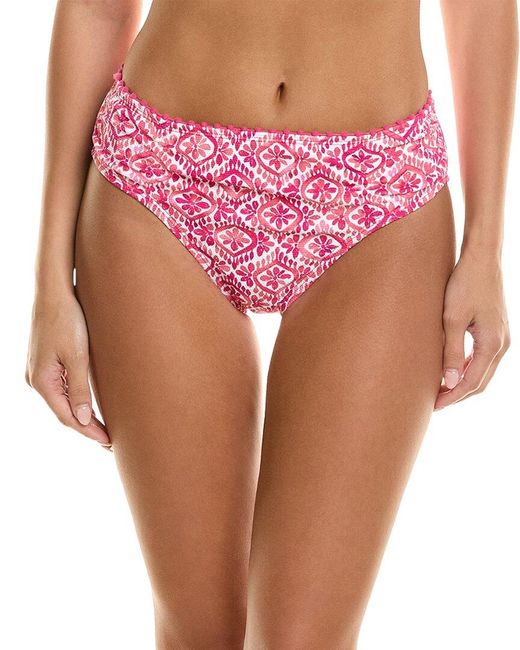 Tommy Bahama Pink Island Cays Shell High-Waist Bikini Bottom