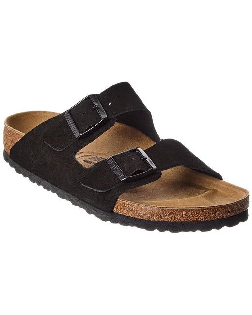Birkenstock Brown Arizona Bs Narrow Suede Sandal for men