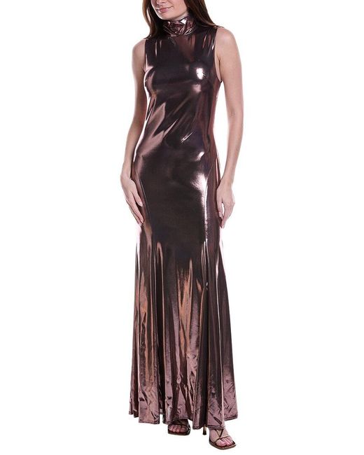 Rene Ruiz Purple Solid Gown