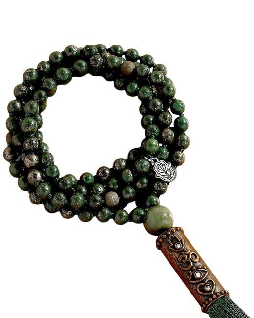 Karma and Luck Black Jadeite/ Pyrite Beaded Necklace