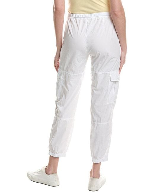 James Perse White Poplin Cargo Pant