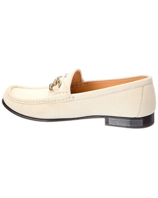 Brunello Cucinelli White Suede Loafer for men