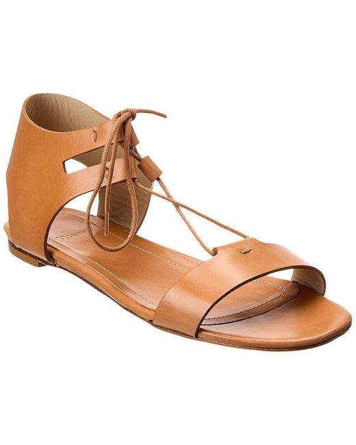 Theory Brown Laced Leather Sandal