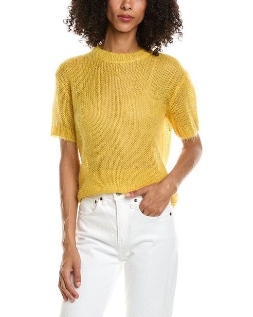 Prada Yellow Mohair & Wool-Blend Sweater