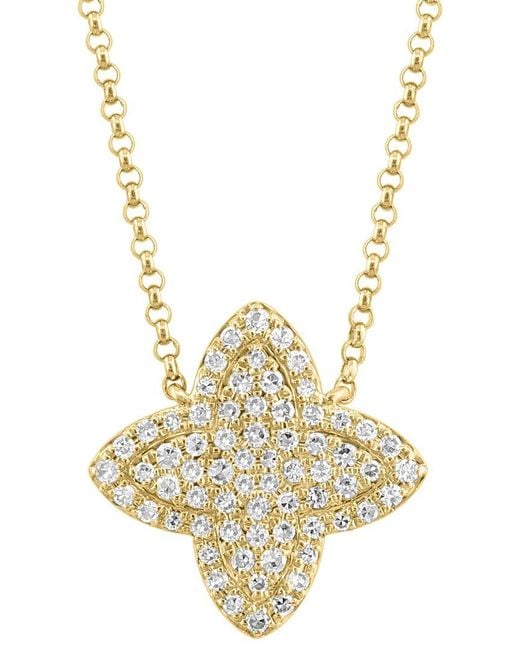 Effy Fine Jewelry Metallic 14K 0.27 Ct. Tw. Diamond Necklace