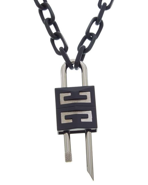 Givenchy Multicolor Padlock Necklace