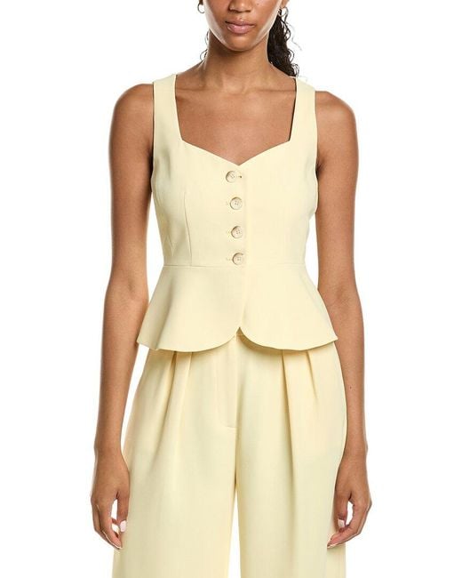 Kenneth Cole Natural Curved Peplum Vest