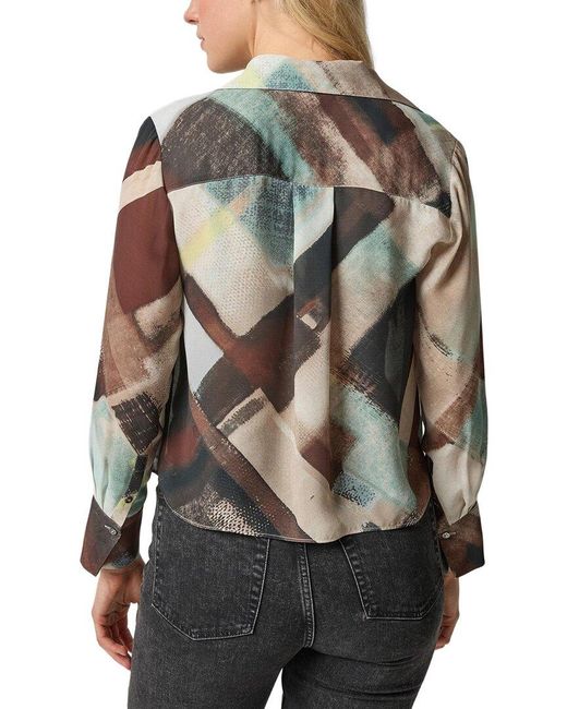 Lilla P Gray Collared Button Down