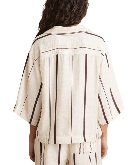 Reiss Natural Carlotta Stripe Print Shirt