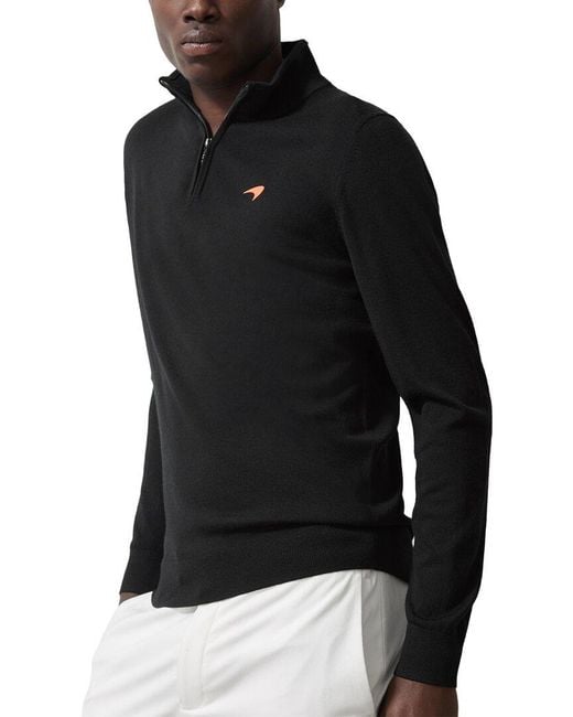 Reiss Black Hatch Sweatshirt for men