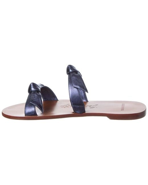 Alexandre Birman Blue Clarita Holiday Season Leather Flat