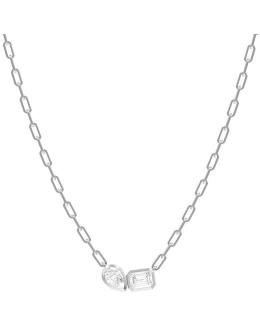 Lab Grown Diamonds Metallic 14K 1.70 Ct. Tw. Lab-Grown Diamond Necklace
