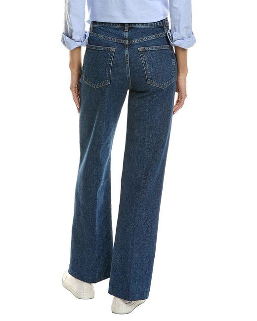 FRAME Blue Frame The Refined Saturn Wide Leg Jean