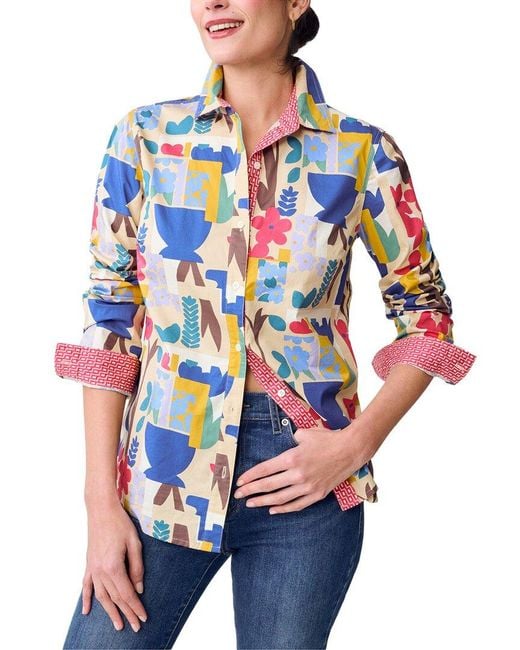 J.McLaughlin Blue Lois Blouse