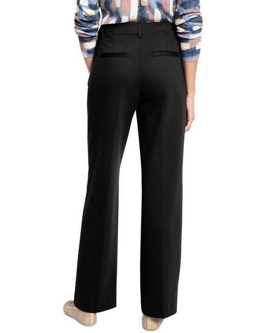 NIC+ZOE Black Drapey Ponte Wide Leg Trouser