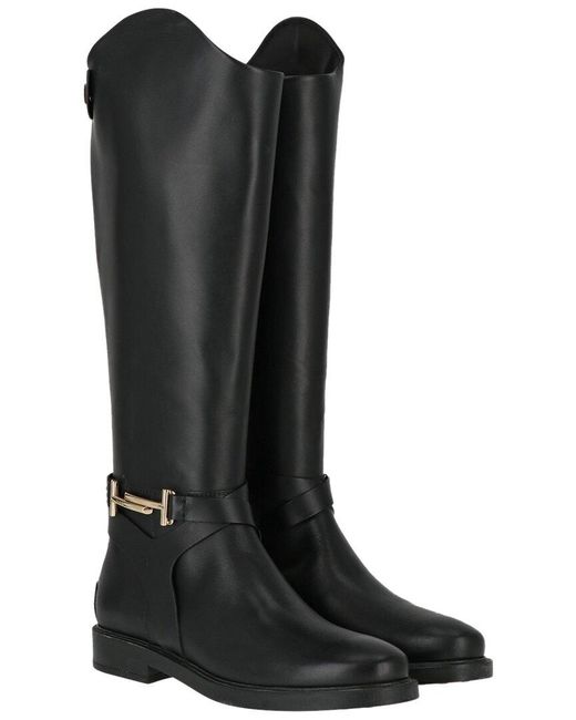 Tod's Black Gomma Leather Boot