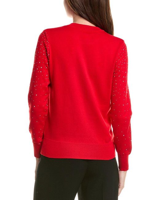 Nanette Lepore Red Pullover Sweater
