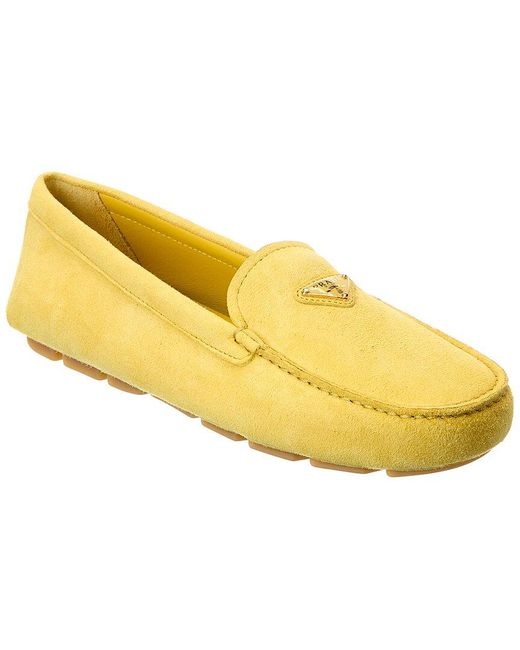 Prada Yellow Suede Loafer