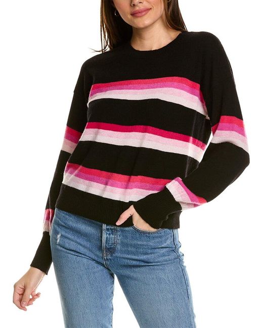 SCOTT & SCOTT LONDON Red Pippa Stripe Wool & Cashmere-blend Sweater