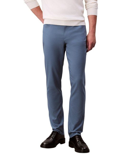 Calvin Klein Blue Slim Stretch 5-Pocket Pant for men