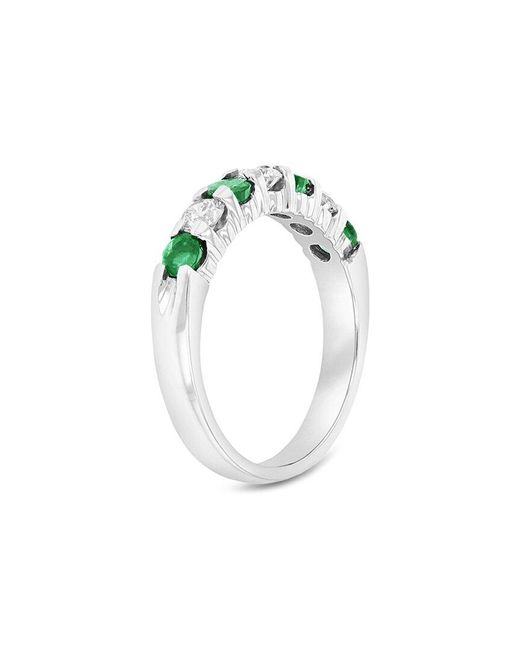 Diana M White Fine Jewelry 14k 1.02 Ct. Tw. Diamond & Emerald Ring