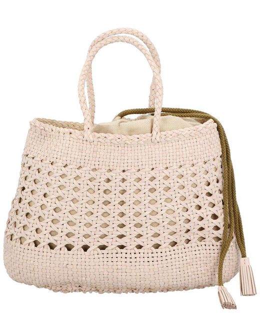 Dragon Diffusion Natural Santa Cano Leather Top Handle Bag