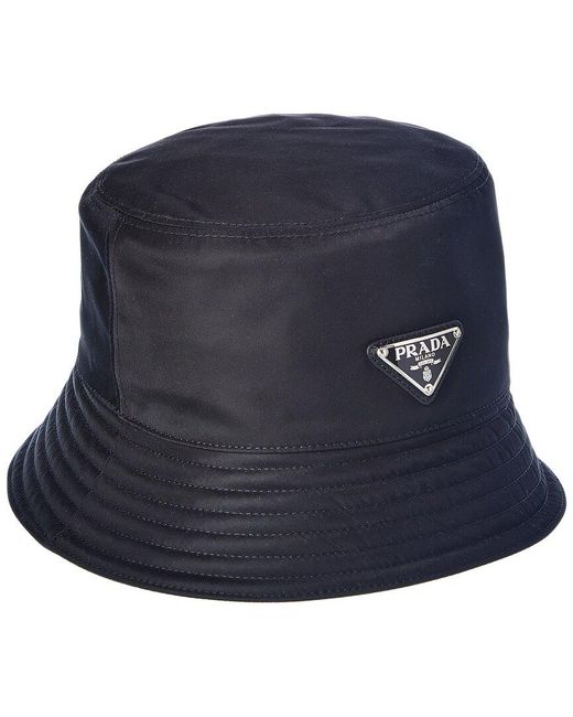 Prada Blue Logo Bucket Hat