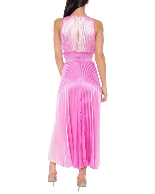 Marina Pink Charmeuse Maxi Dress