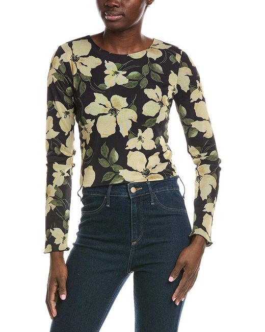 Z Supply Multicolor Taysha Ren Floral Mesh Top