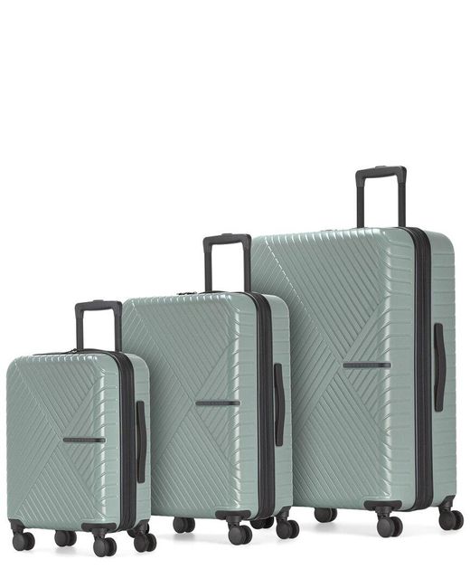 Bugatti Gray Berlin Expandable 3pc Luggage Set