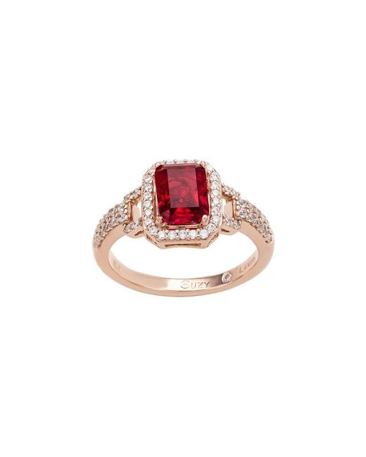 Suzy Levian CZ Jewelry Pink Suzy Levian Cz Cocktail Ring