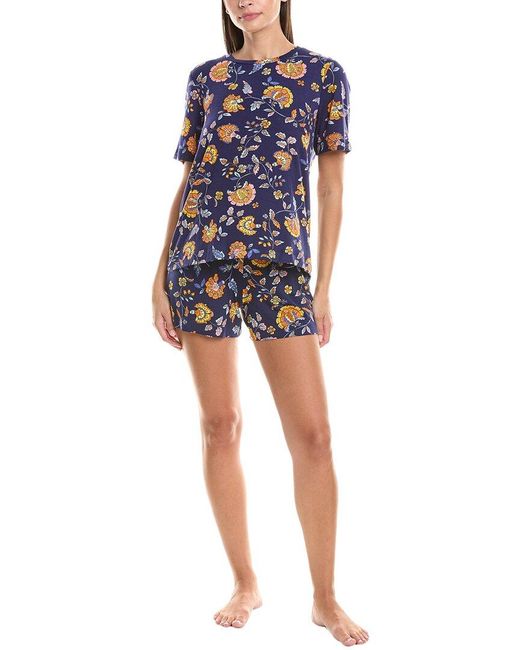Sanctuary Blue 2Pc Shirt & Boxer Pajama Set