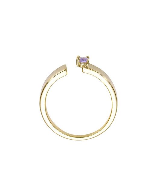 Genevive Jewelry White Rachel Glauber 14K Plated Cz Open Ring