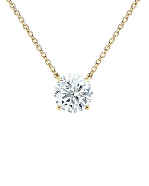 Sabrina Designs Lab Grown Diamonds Metallic 14K 1.50 Ct. Tw. Lab-Grown Diamond Solitaire Necklace