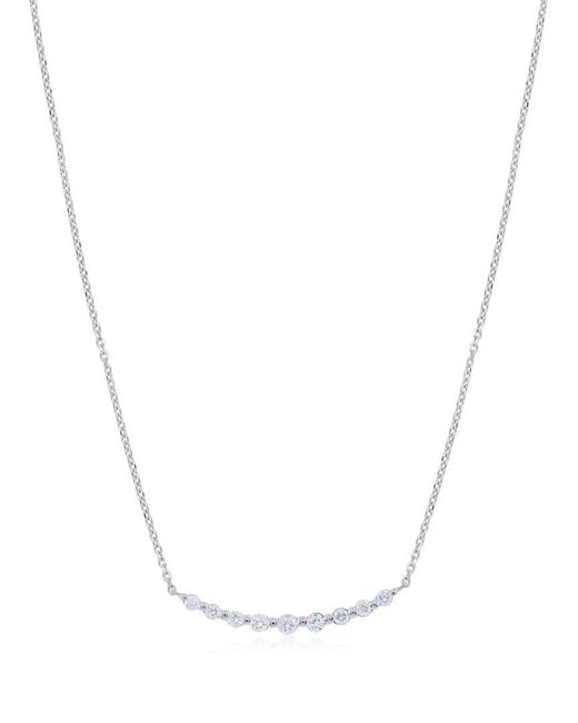 Diana M White 18k 0.20 Ct. Tw. Diamond Necklace