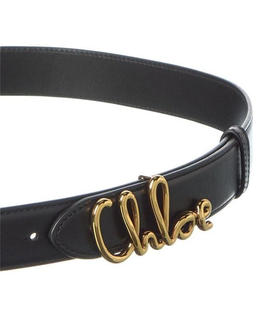 Chloé Black Iconic Leather Belt