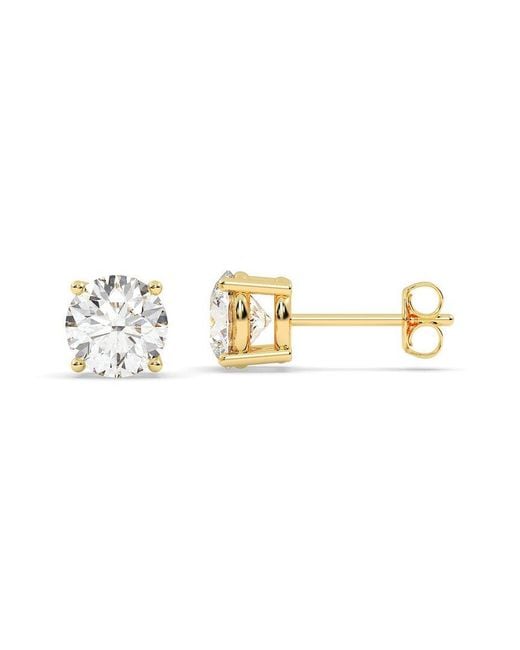 Lab Grown Diamonds Metallic 14K 1.50 Ct. Tw. Lab-Grown Diamond Earrings