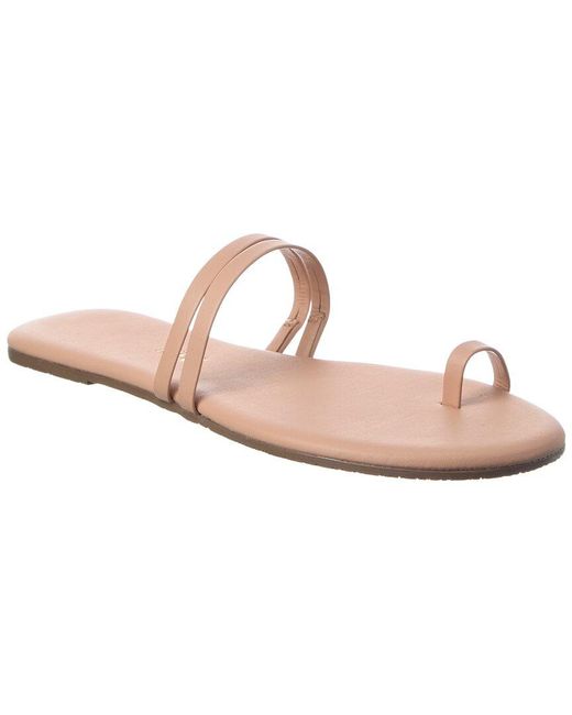 TKEES Pink Leah Leather Sandal