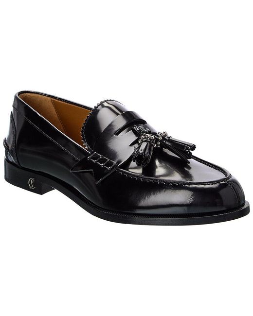 Christian Louboutin No Penny Tassel Leather Loafer in Black for Men