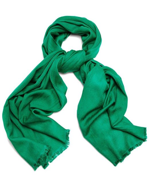 Saachi Green Cashmere & Silk-blend Scarf