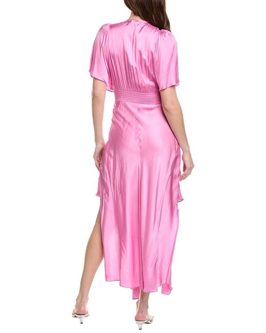 Maje Pink Woven Maxi Dress