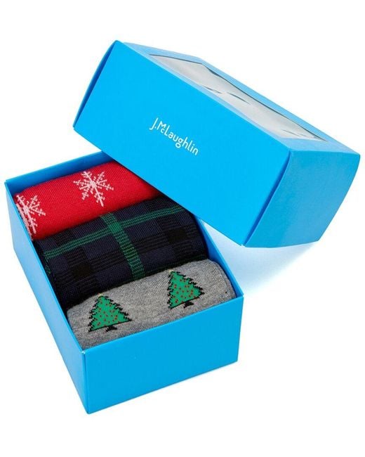 J.McLaughlin Blue Sock Box for men