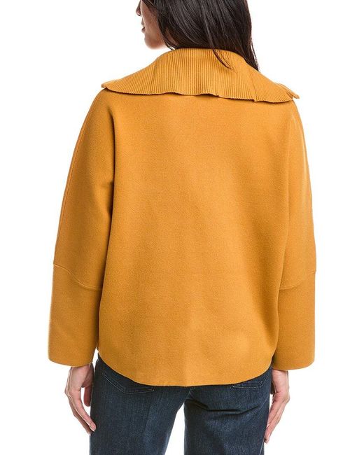 Joseph Ribkoff Orange 1/4-Zip Pullover