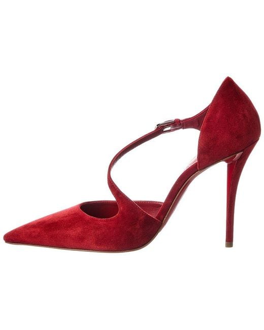 Christian Louboutin Red Miss Ziggyta 100 Suede Pump
