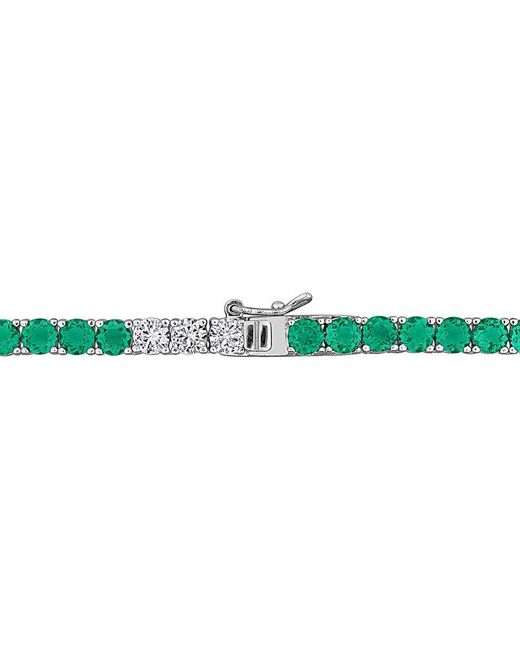 Rina Limor Blue 27.36 Ct. Tw. Lab-Grown Emerald, Sapphire Tennis Necklace