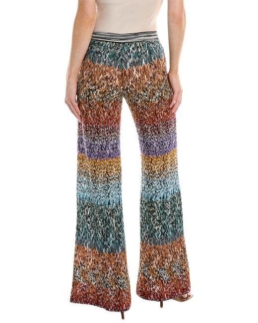 Missoni Blue Wool-blend Palazzo Pant