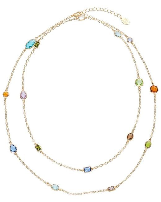 Rivka Friedman White 18K Plated Cz Stackable Necklace