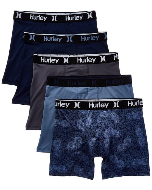 Hurley Blue 5Pk Regrind Boxer Brief for men